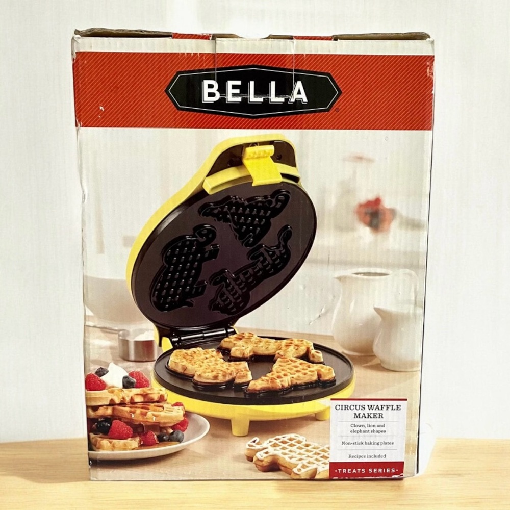 Sensio Bella Non-Stick Waffle Maker 13604 Circus Shapes Yellow